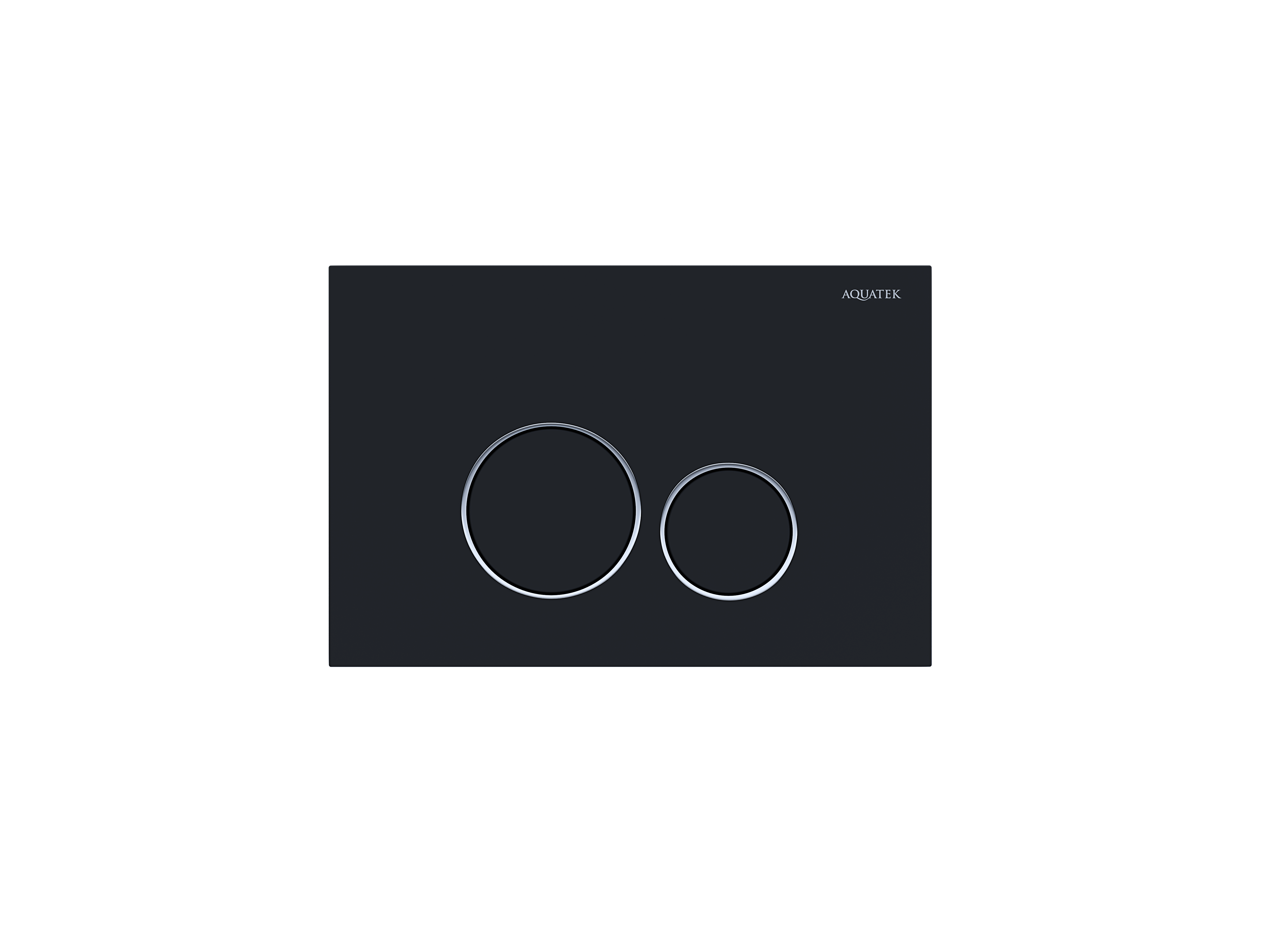 KDI-0000020 (005D) Панель смыва Черная матовая ободок хром (клавиши круглые)