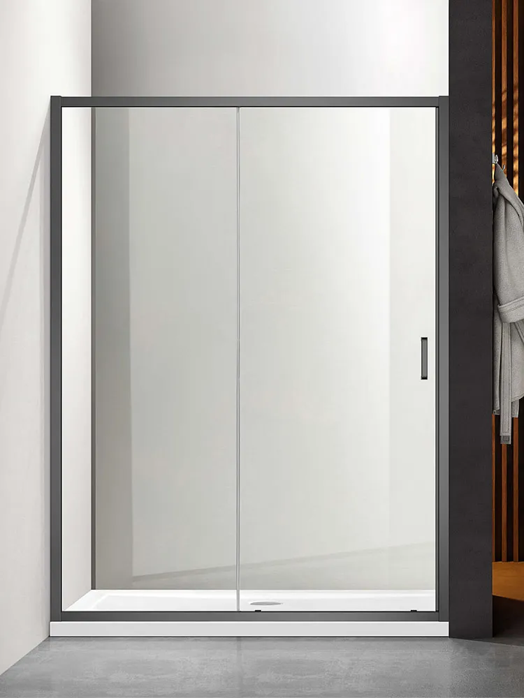 AQ ARI RA 10020GM Душевая дверь двухэлементная, раздвижная1000x2000 профиль оружейная сталь, стекло прозрачное