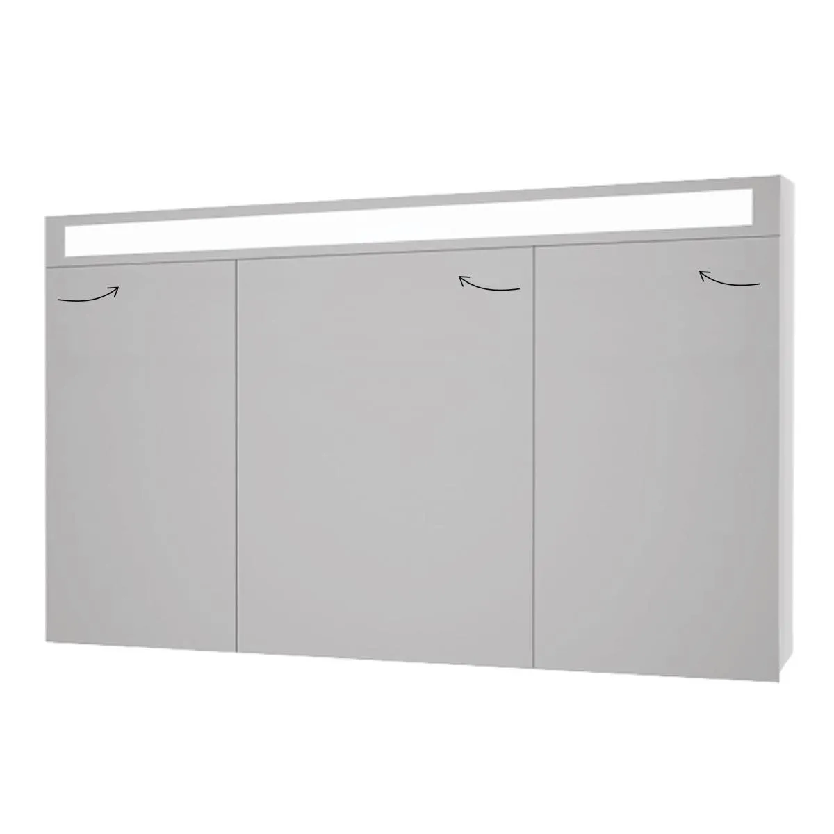 Зеркальный шкаф Dreja Uni 120 см, белый