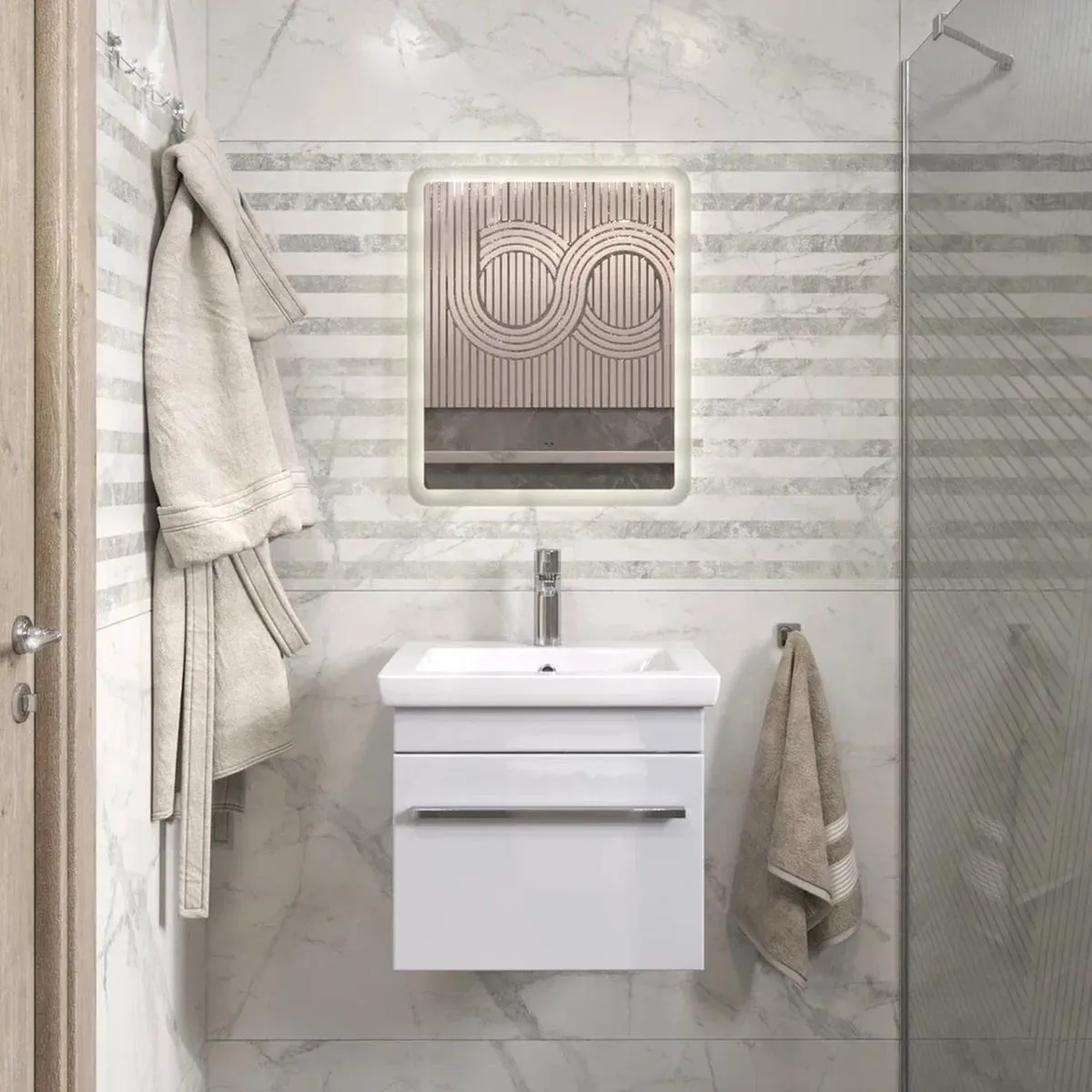 Тумба с раковиной подвесная VIGO Land 018, 50 см