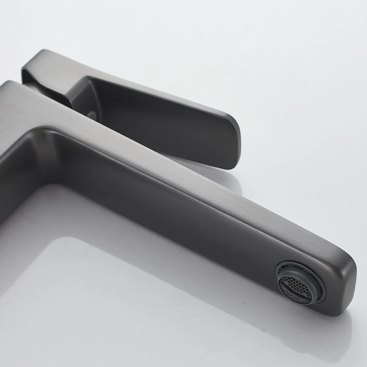 Смеситель для раковины высокий  Raffine F1199T, оружейная сталь