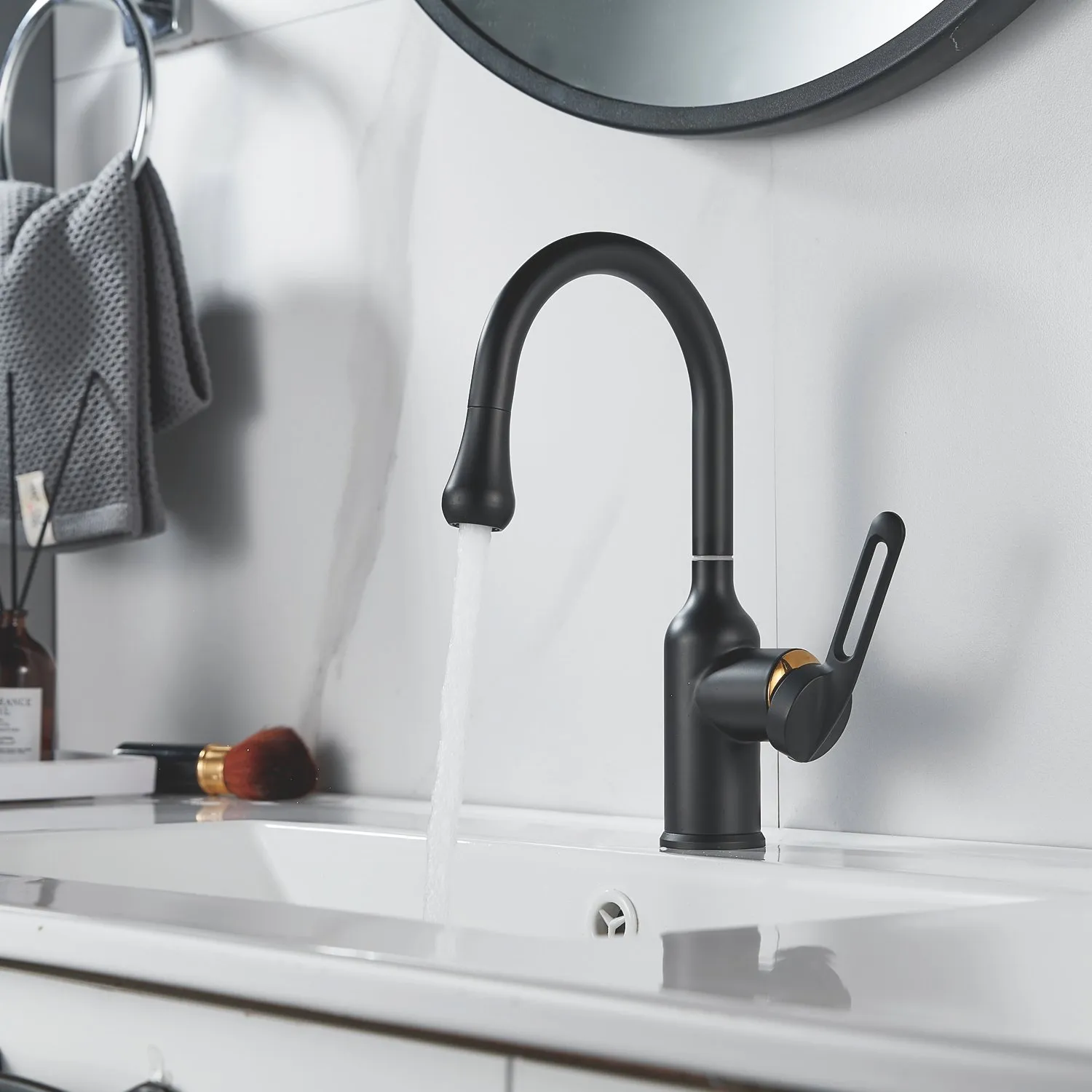 Смеситель для раковины Raffine F101H, черный