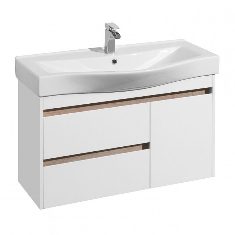 1A2490K0NT010 Набор Aquaton: 1A249001NT010 Тумба-умывальник Нортон 100/ 1WH302502 раковина Беверли 100