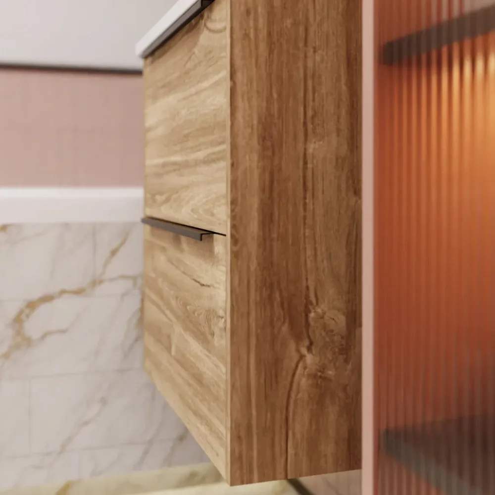 Тумба под раковину подвесная La Fenice Tesoro FNC-01-TES-DKK-60-2, коричневый