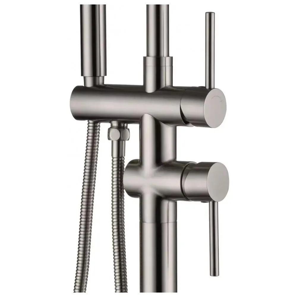 Смеситель напольный для ванны Groсenberg GB900NK, никель