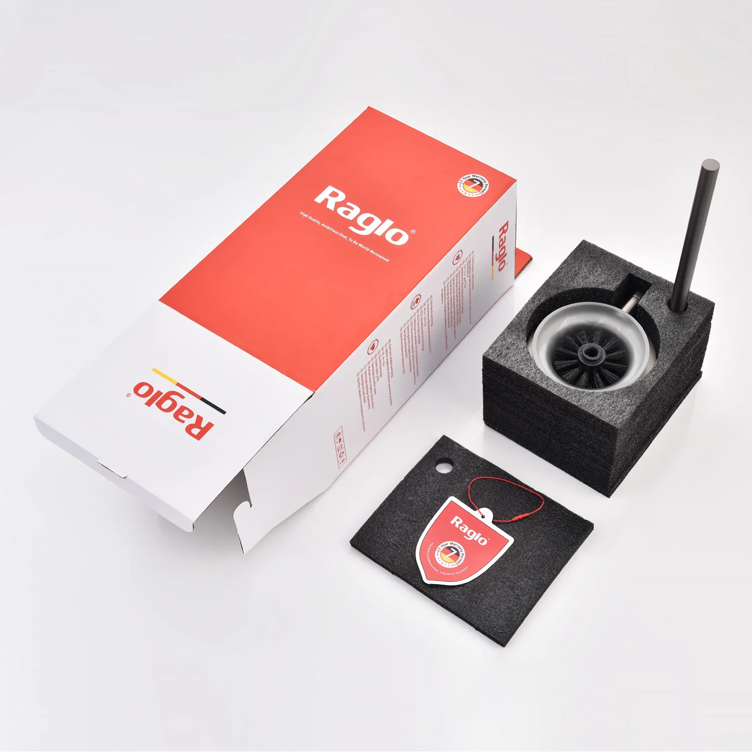 Ёршик для унитаза Raglo R300.10.09 с держателем,графит