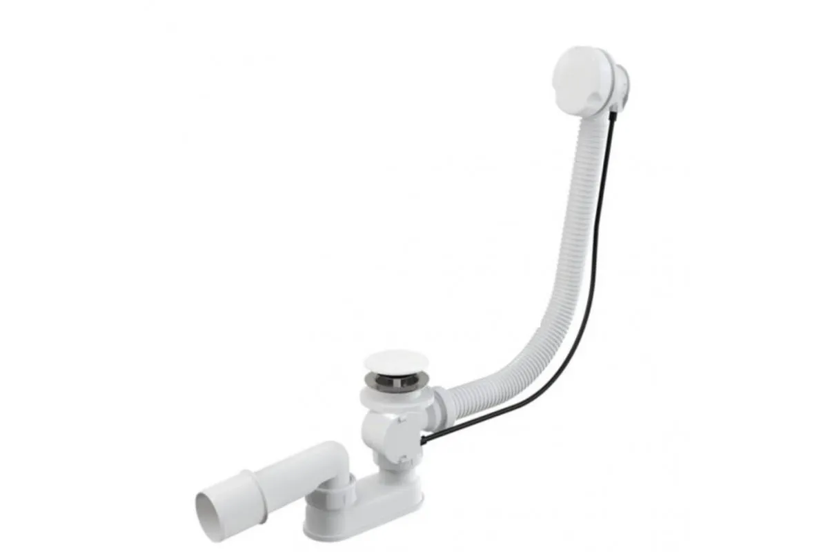 Слив-перелив (полуавтомат, 120 см.) Vega V55R Гл000026276, белый