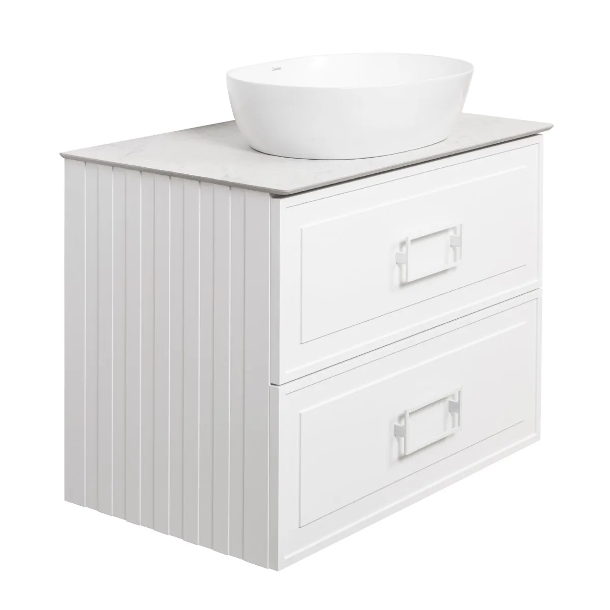 Тумба под раковину подвесная La Fenice Cubo TWIN FNC-01-CUB-B-100-2, белая