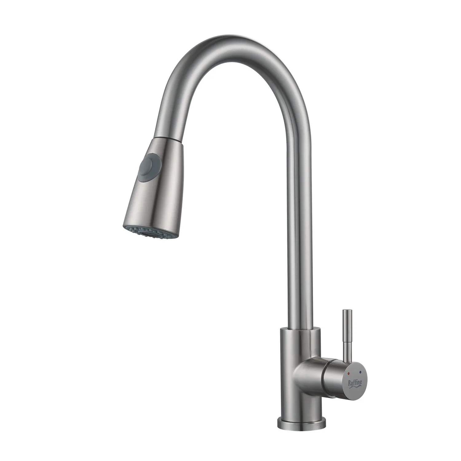 Смеситель для кухни с выдвижным изливом Raffine F213L, сатин