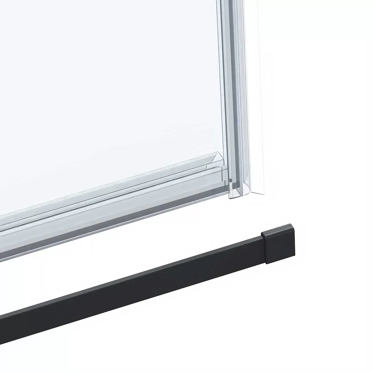Душевой уголок Vincea Como Soft (VSR-1CS8012CLB) 1200х800 мм, черный, стекло прозрачное