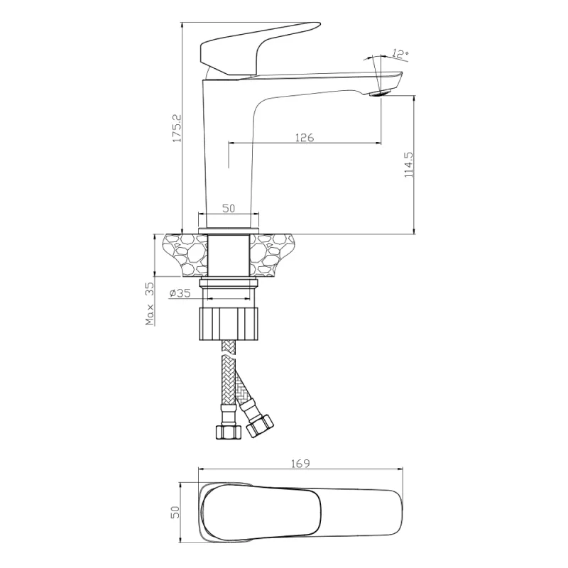 Смеситель для раковины WesnaArt ASTRA AST19-210, хром