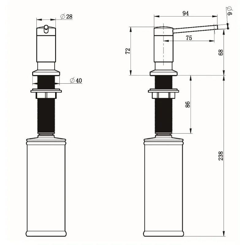 Дозатор для жидкого мыла Grandex Aqua Joy 9000261, золото