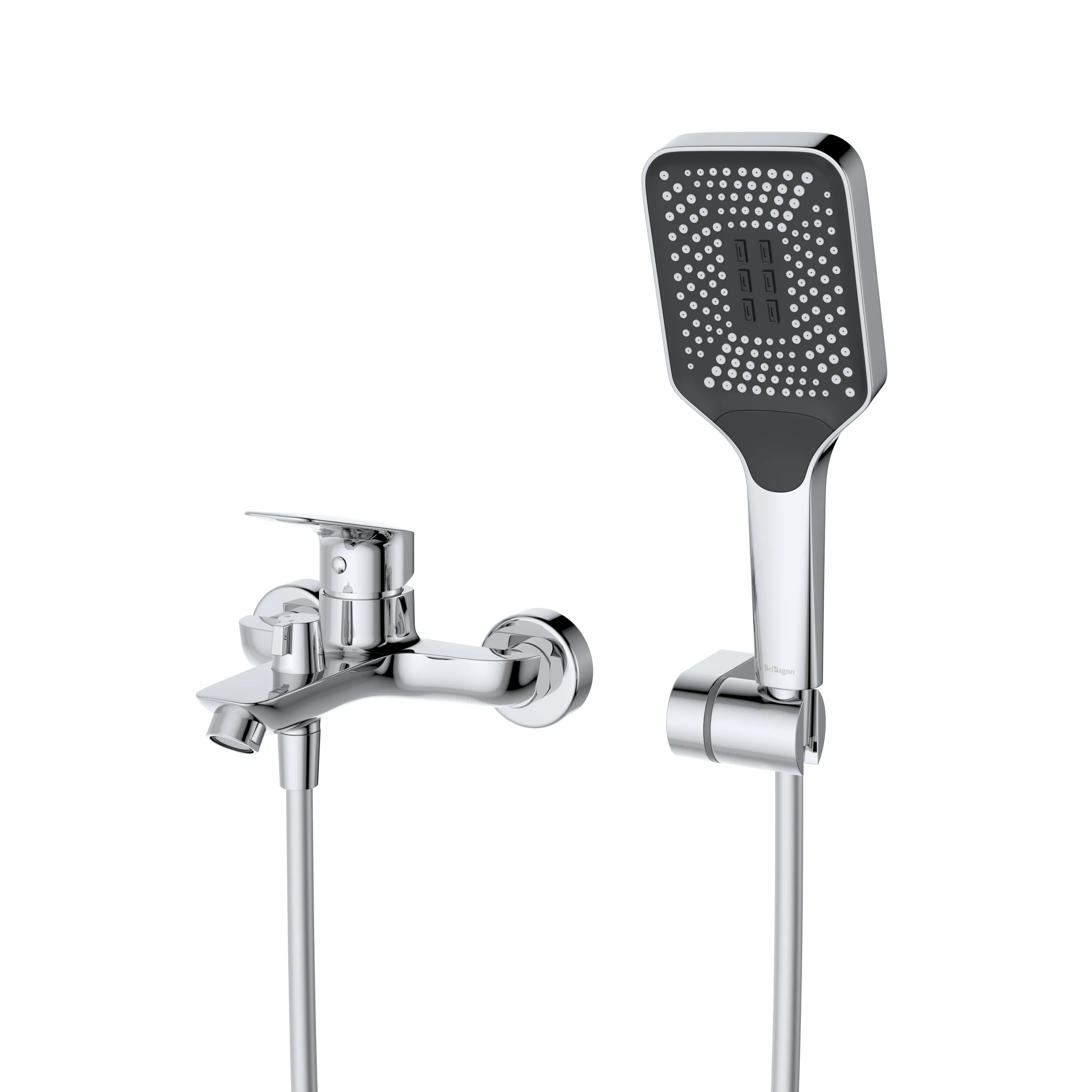Смеситель для ванны и душа BelBagno Due, хром (DUE-VASM-CRM)