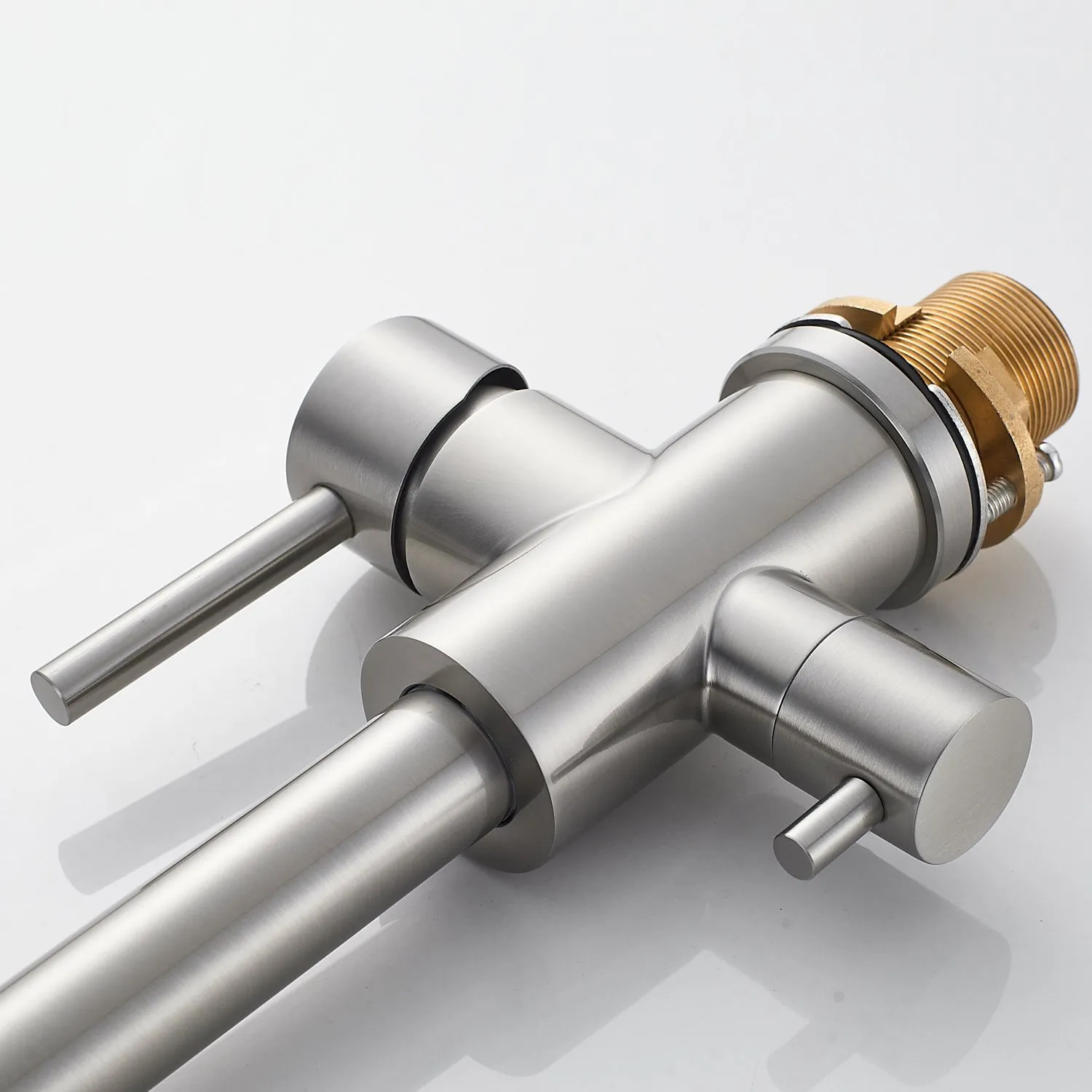 Смеситель для кухни с подключением фильтра воды Raffine F118L, сатин