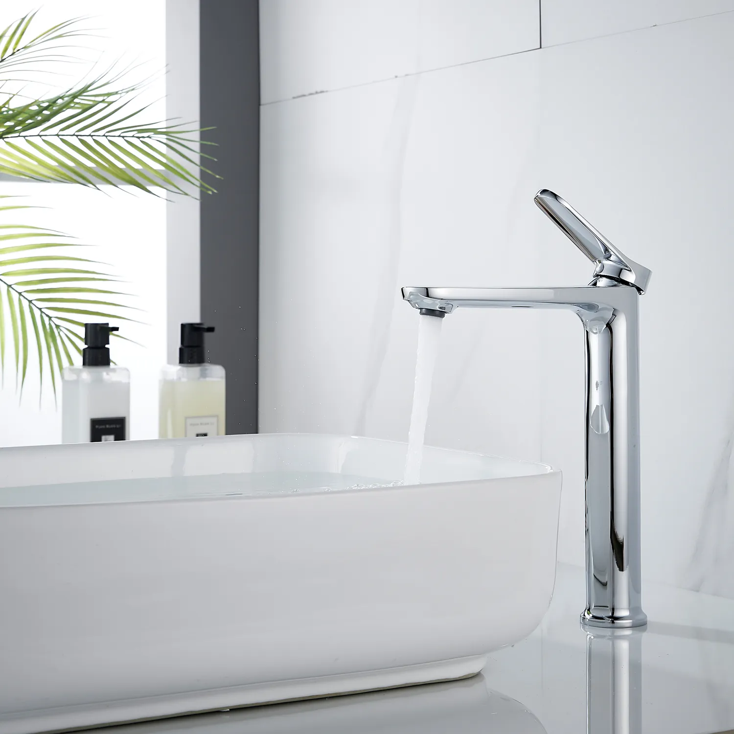 Смеситель для раковины высокий Shevanik S4311, хром