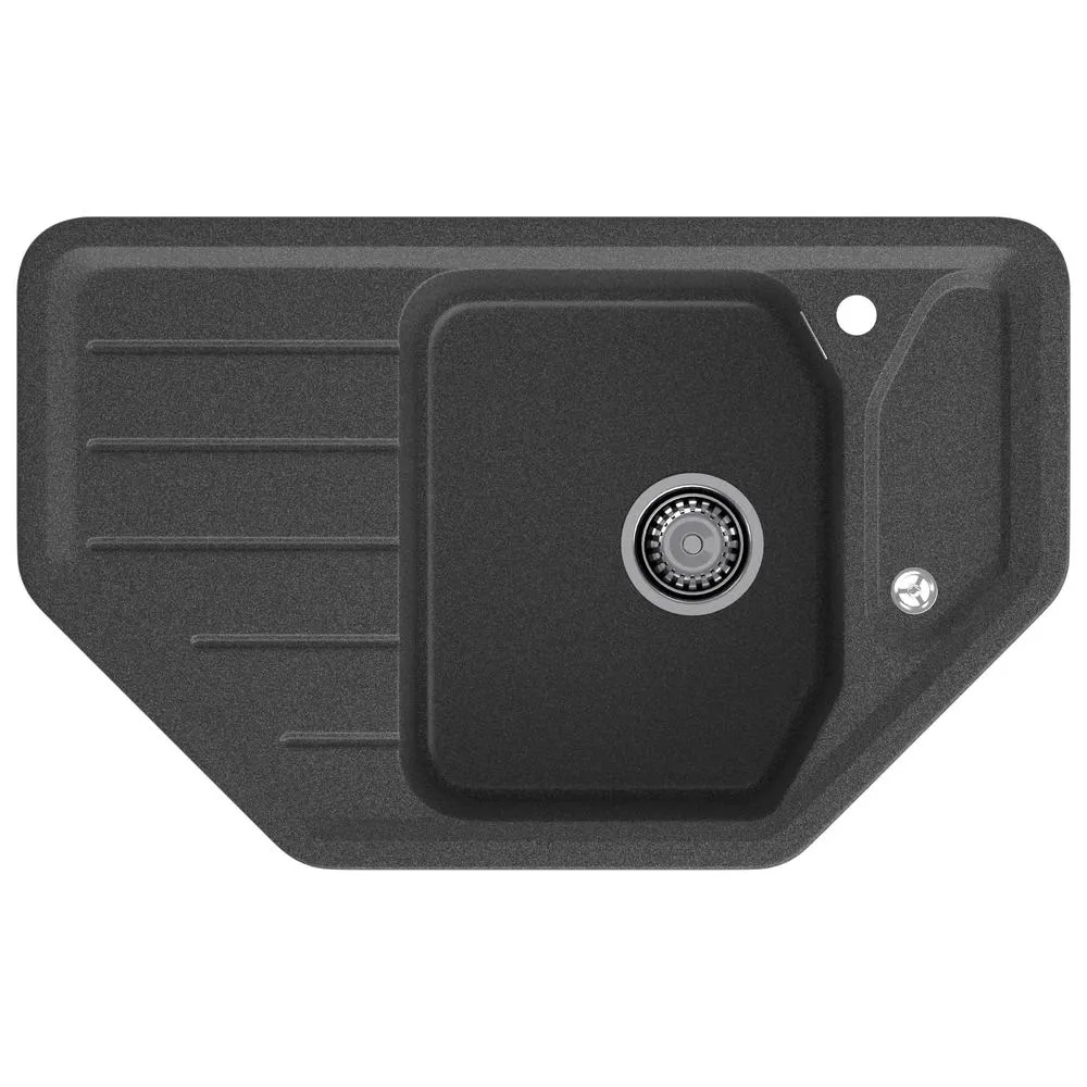 Кухонная мойка GranFest CORNER 800E, графит