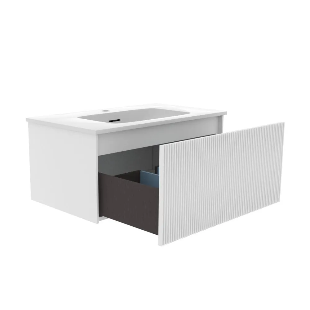 Тумба под раковину подвесная La Fenice Terra FNC-01-TER-B-80, белая