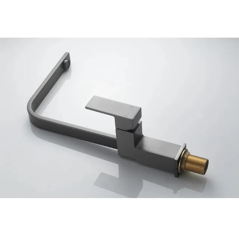 Смеситель для кухни Knotlor KN-21/GM, вороненая сталь