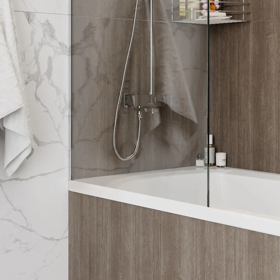 Шторка на ванну 70х140 см Maretti Marta MA41F7014099-015, профиль хром