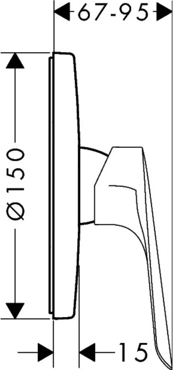 Смеситель Hansgrohe Logis E для душа наружная и хром (71608000)