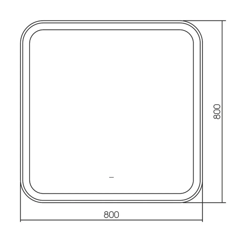 Зеркало Silver Mirrors Stiv neo 800х800 (бесконтактный сенсор)
