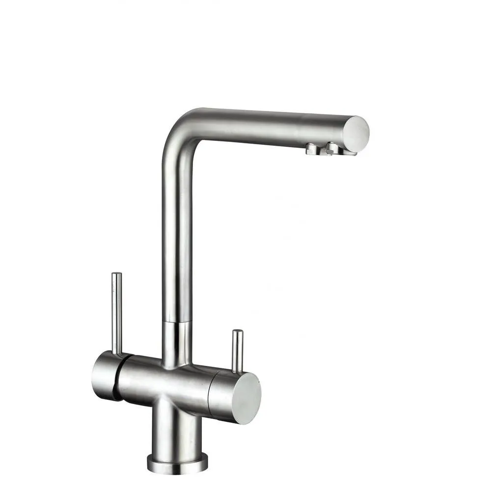 Смеситель для кухни с подключением фильтра Florentina АРЕС 333.20H.2113.900, нержавеющая сталь