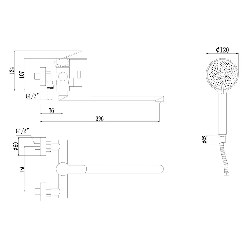 Смеситель для ванны Fmark FS8225A