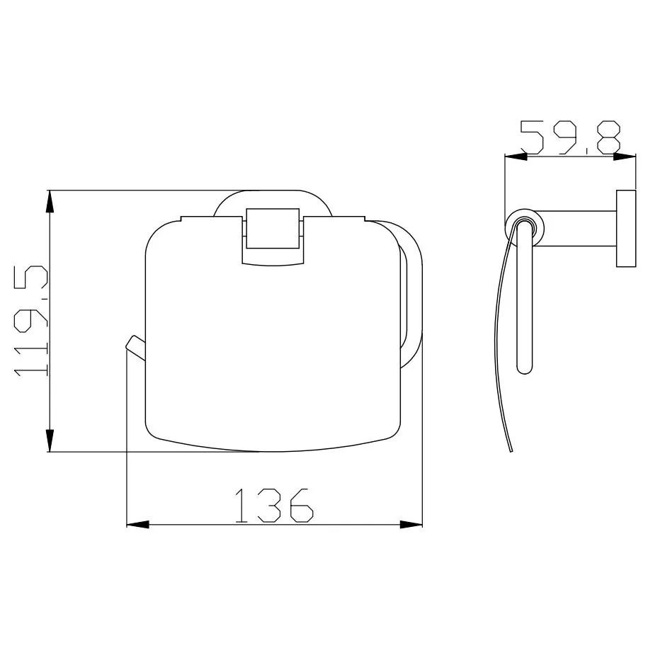 Держатель для туалетной бумаги Rav Slezak YUKON YUA0400CB, хром/белый