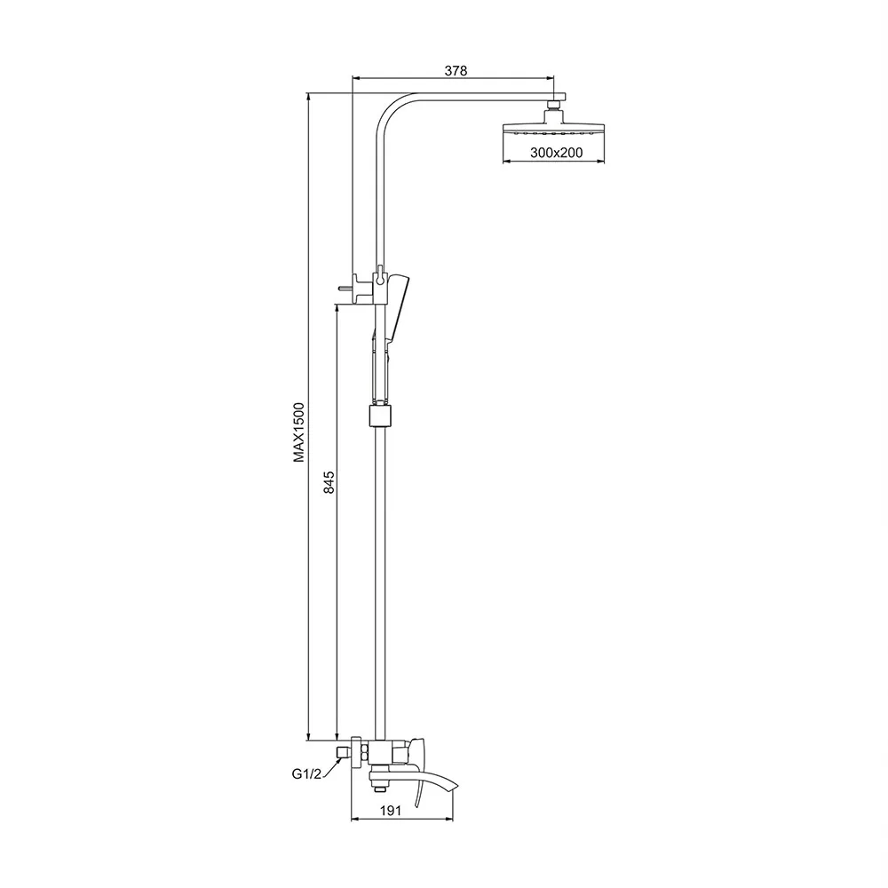 Душевая система GAPPO G2407-8, хром/белый