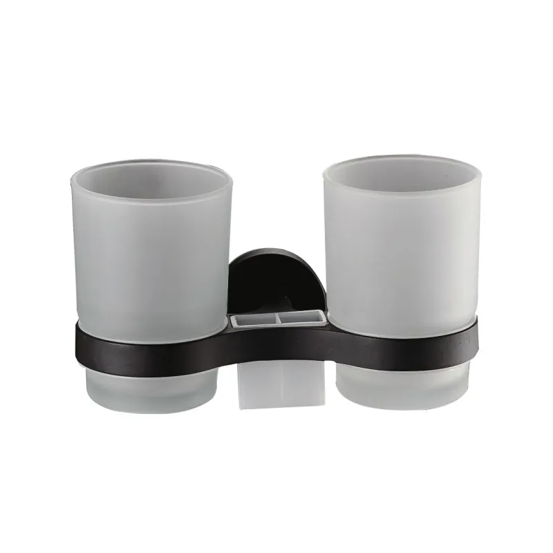 Стакан для ванной комнаты двойной D-Lin D212111, черный