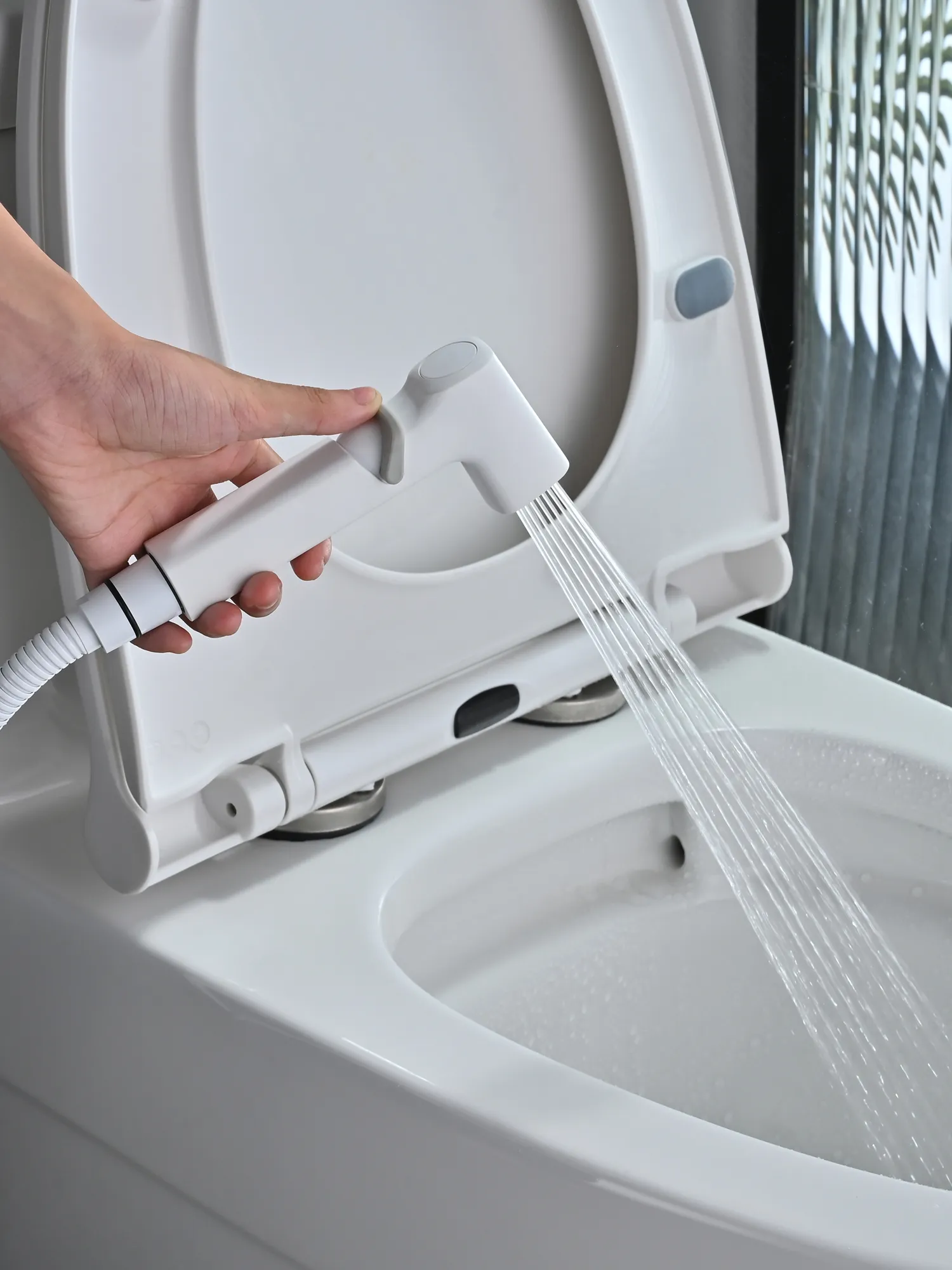 Гигиенический душ со смесителем Rose R245C, белый