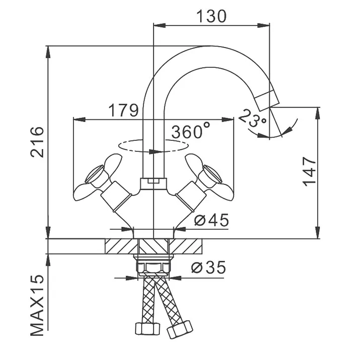 Смеситель для раковины Frap F13731-B, хром