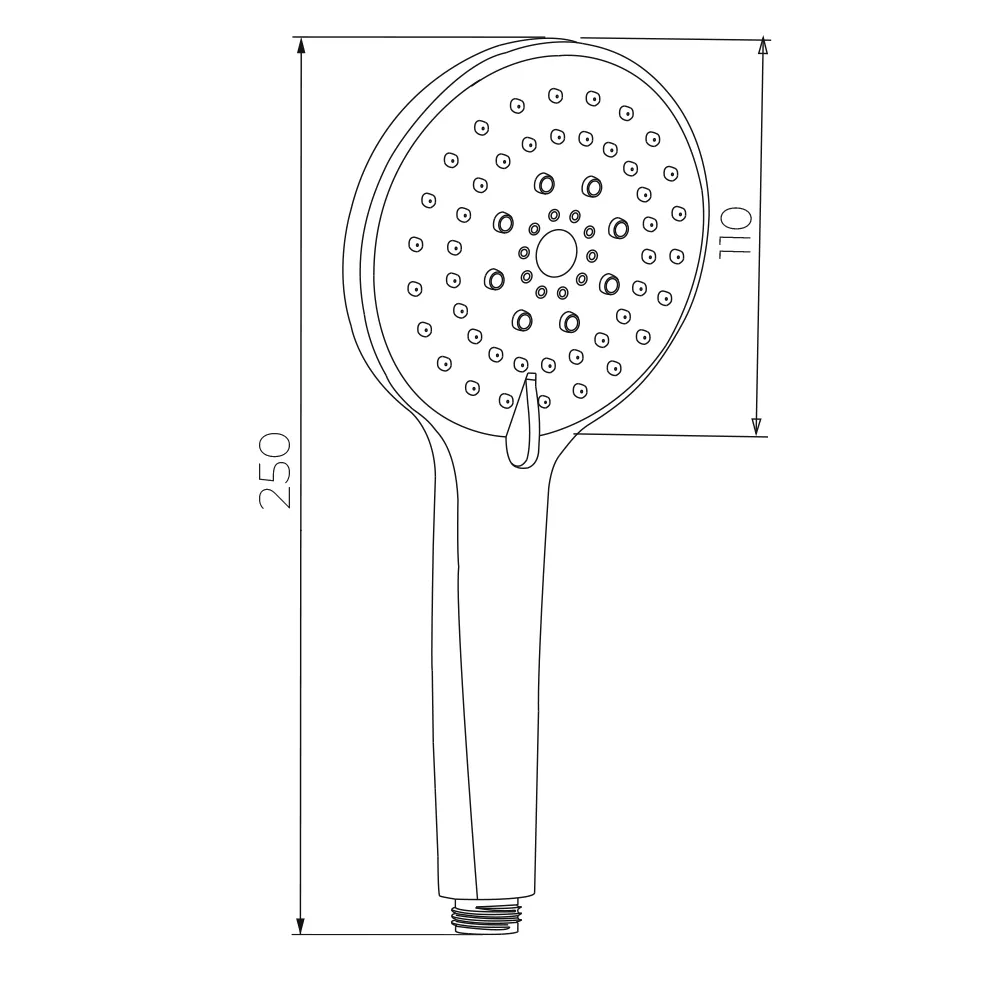 Лейка для душа WesnaArt LD033, хром