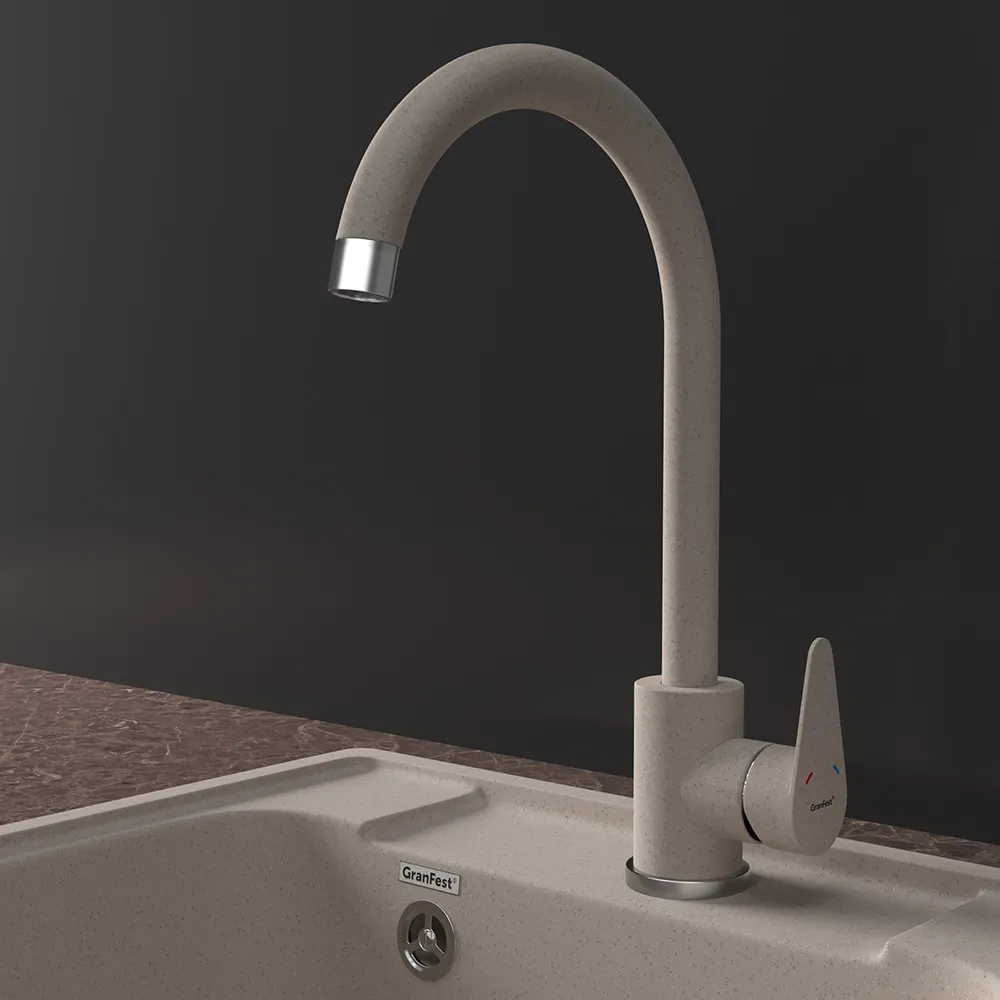 Смеситель для кухни GranFestGF-Z-5412, песочный