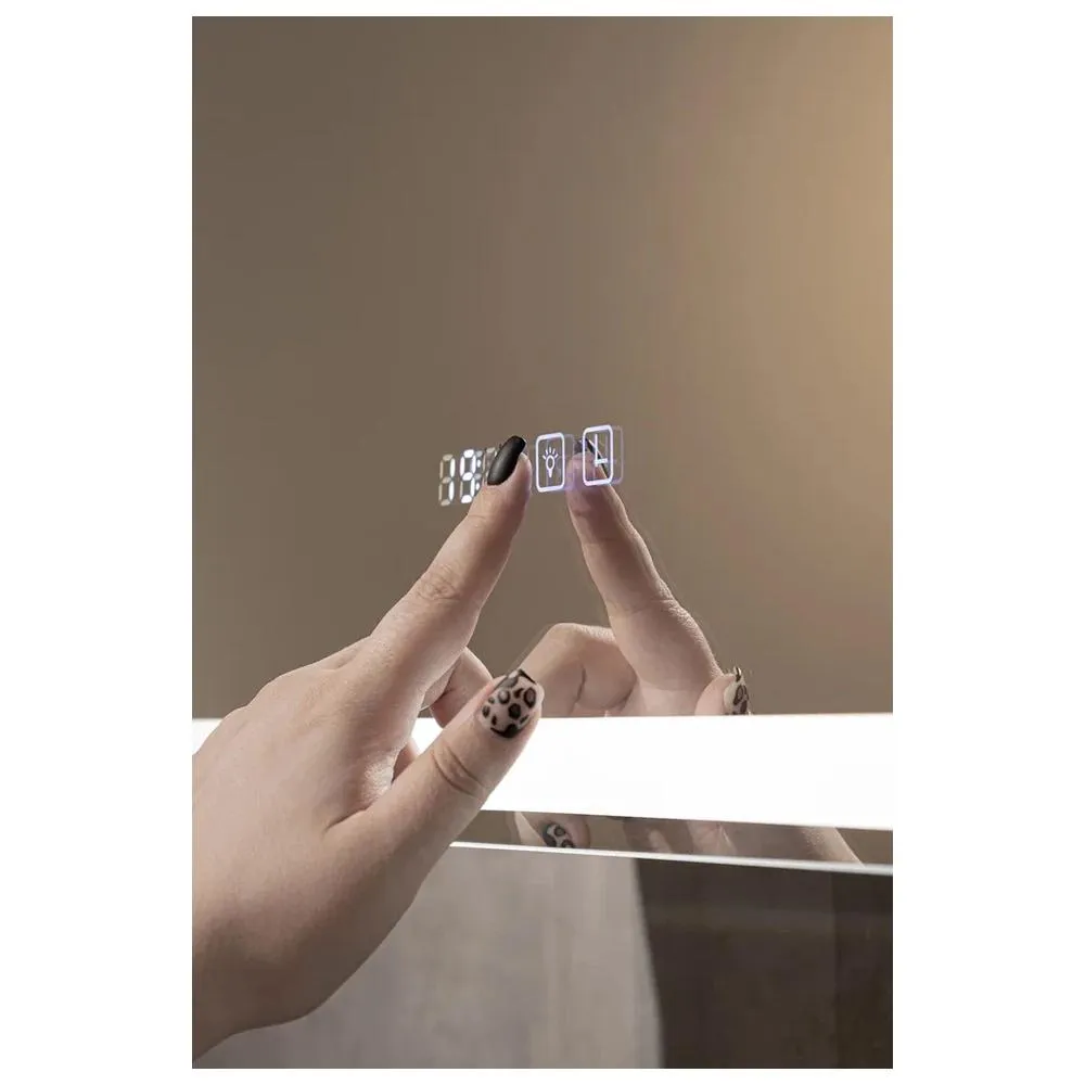 Зеркало-шкаф Silver Mirrors Фиджи 50 - 4.2 левый (часы, ТХ, сенсорный выключатель)