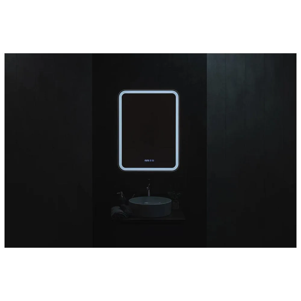 Зеркало-шкаф Silver Mirrors Фиджи-Антрацит 60 - 3.2 правый (часы, ТХ, подогрев, сенсорный выкл)