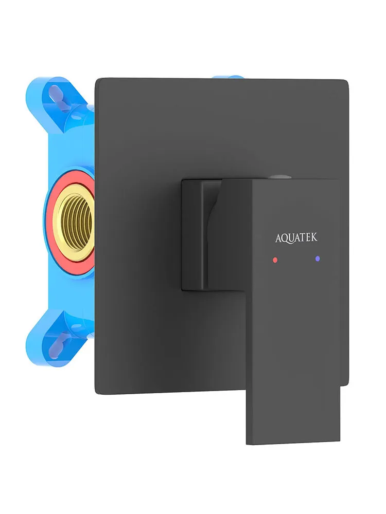 AQ1666MB ЛИБРА смеситель для душа (внешняя и скрытая часть), матовый черный