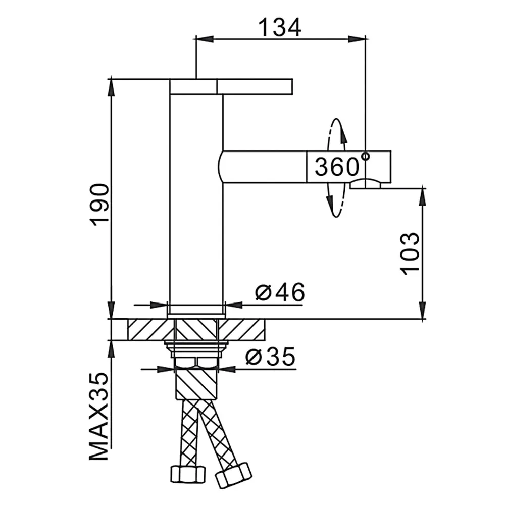 Смеситель для раковины Frap F1052-14, белый