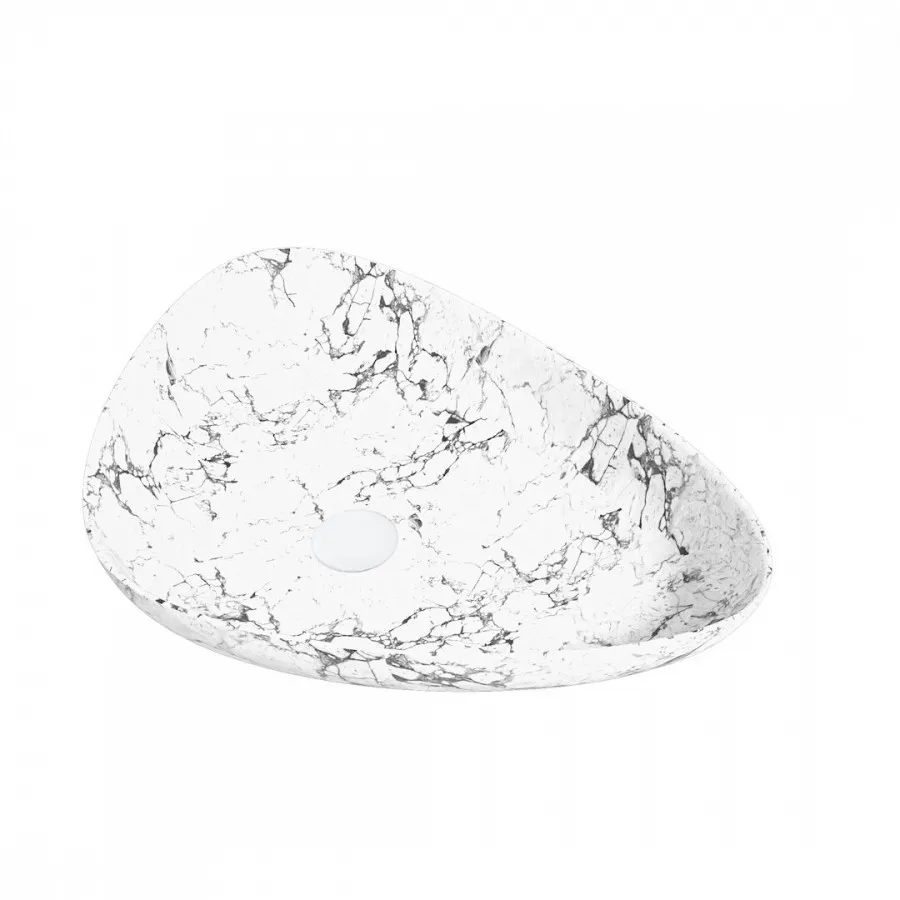 Раковина чаша Maretti EL13NS56-740MR, белый мрамор