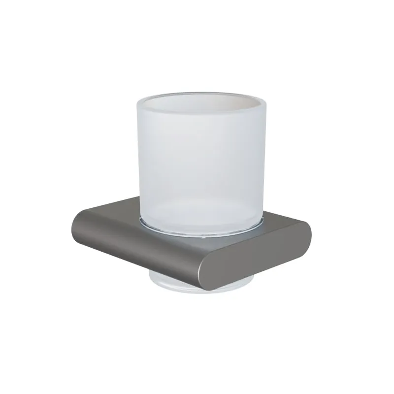 Стакан для ванной комнаты Knotlor SC101GM, оружейная сталь