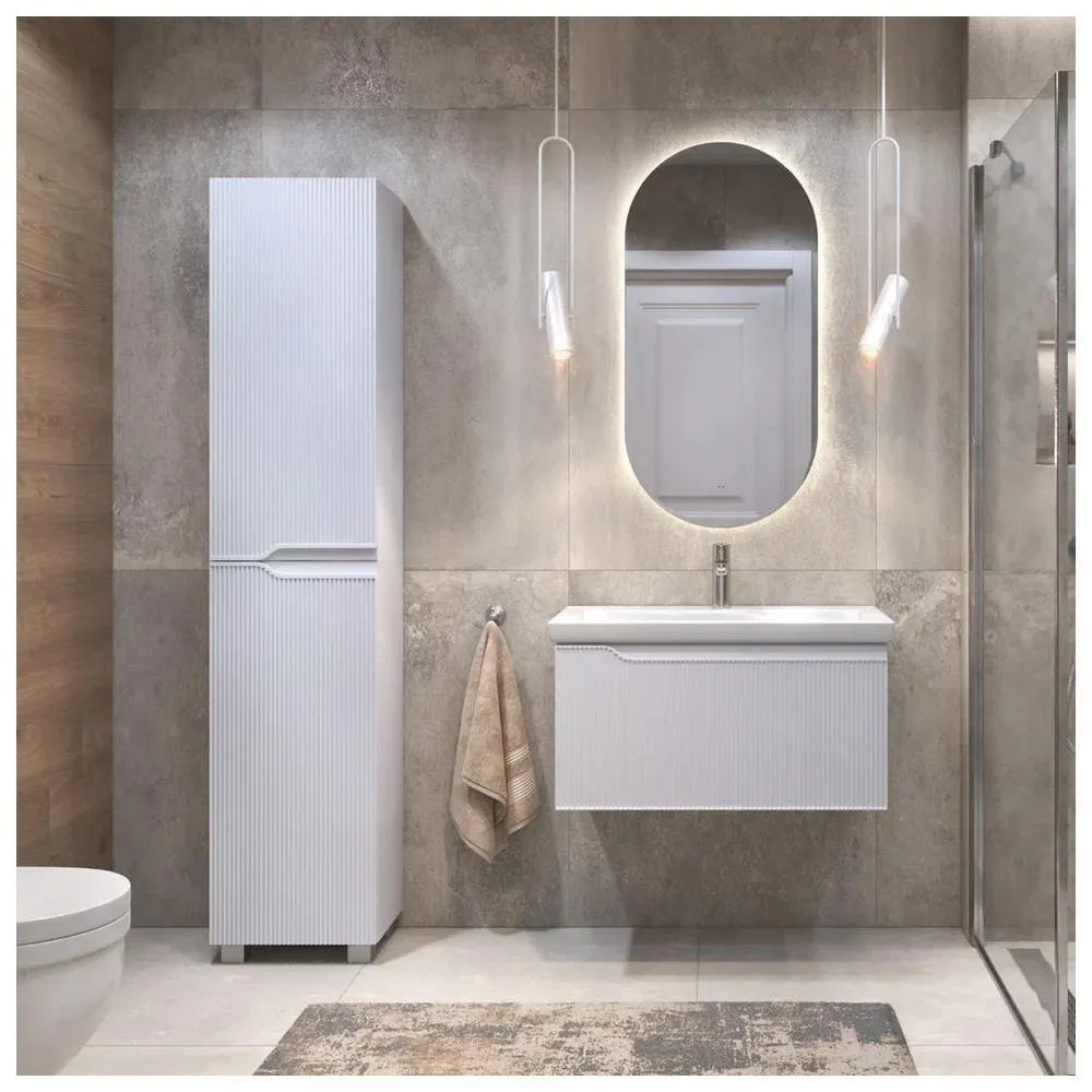 Тумба с раковиной подвесная VIGO Neo 341-com, 80 см