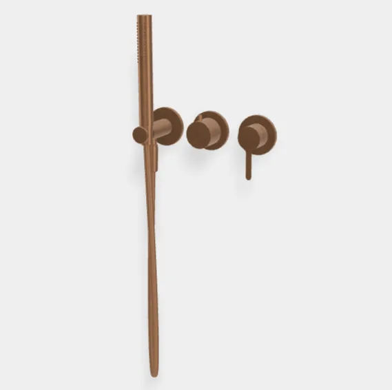 Смеситель для душа Fima Carlo Frattini Snap, на 2 потребителя, бронза брашированная янтарная (F3129WX8ZS)