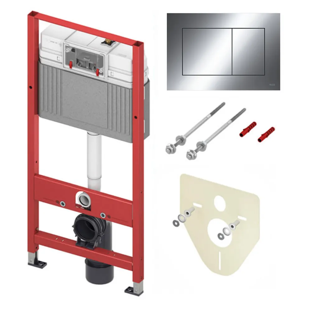 Комплект инсталляция и унитаз подвесной безободковый Tece Base 2.0 The Gap, белый (9400412R2)
