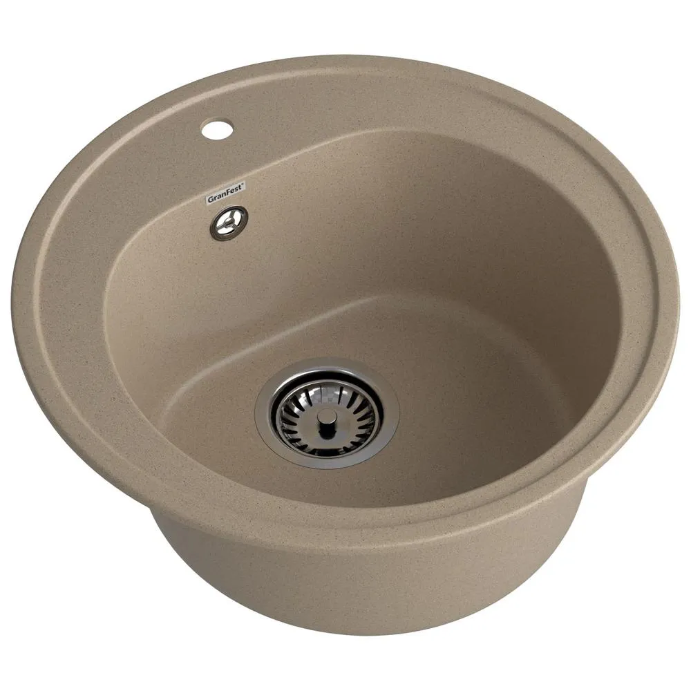Кухонная мойка GranFest RONDO 510, песок