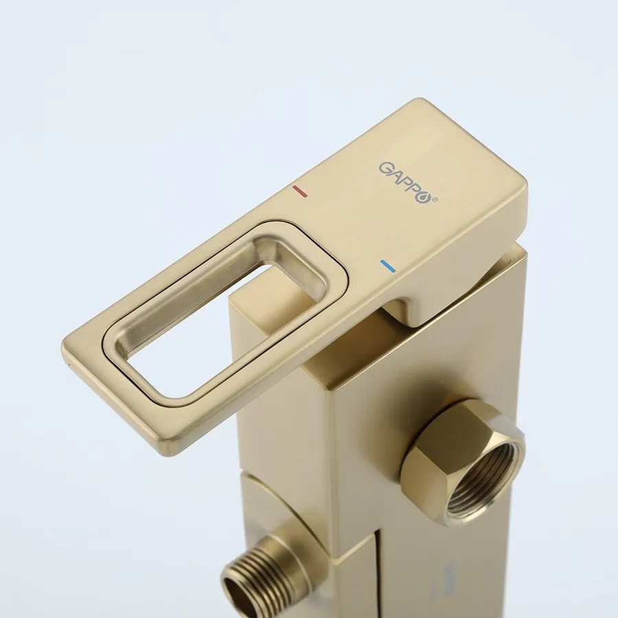 Смеситель для ванны GAPPO G3217-3, золотой сатин