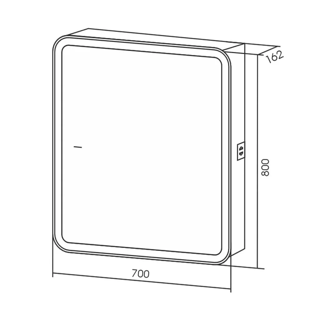 Зеркало-шкаф Silver Mirrors Фиджи Flip 70 ИК (700х800, бесконтактный сенсор)