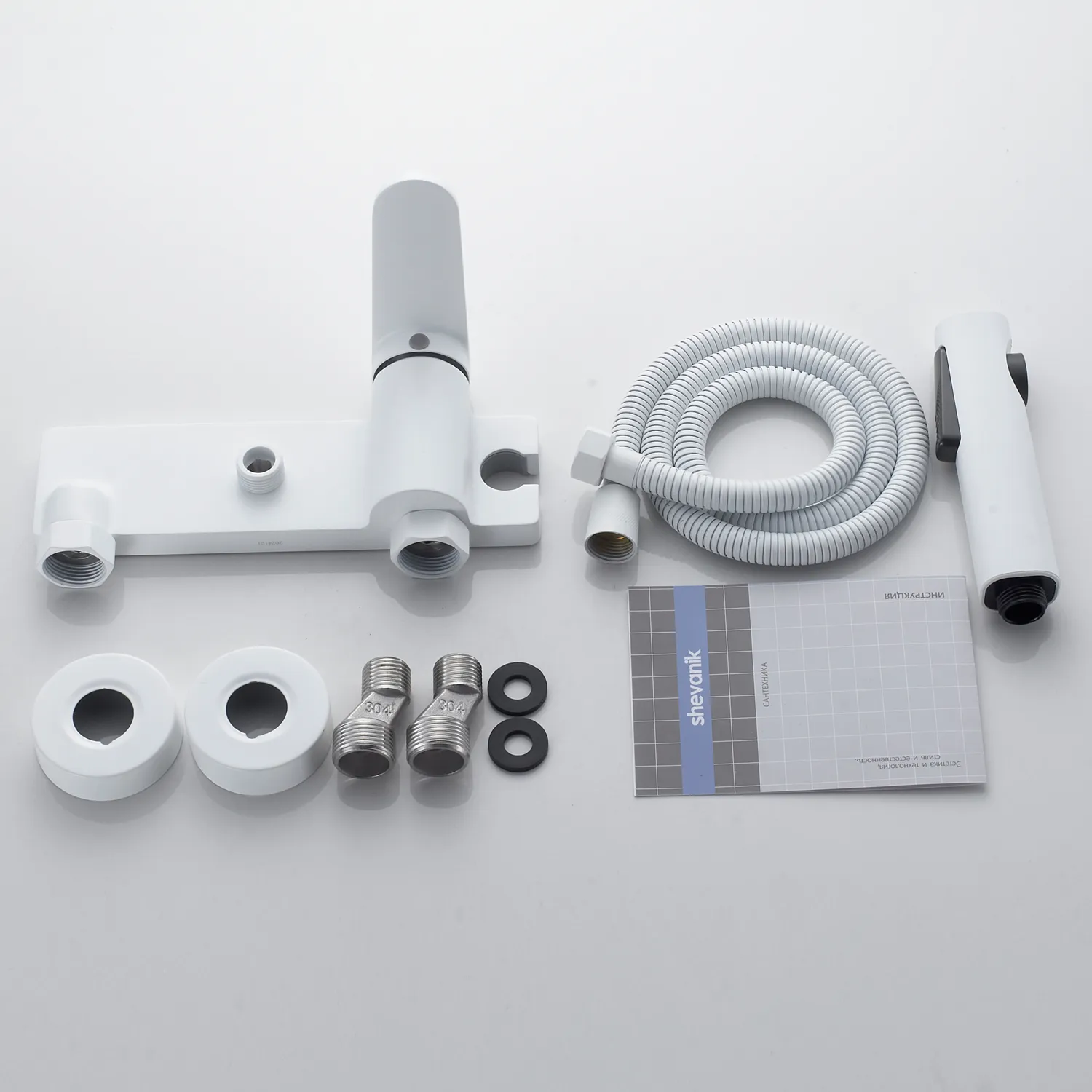 Гигиенический душ со смесителем Shevanik S4305C-1, белый