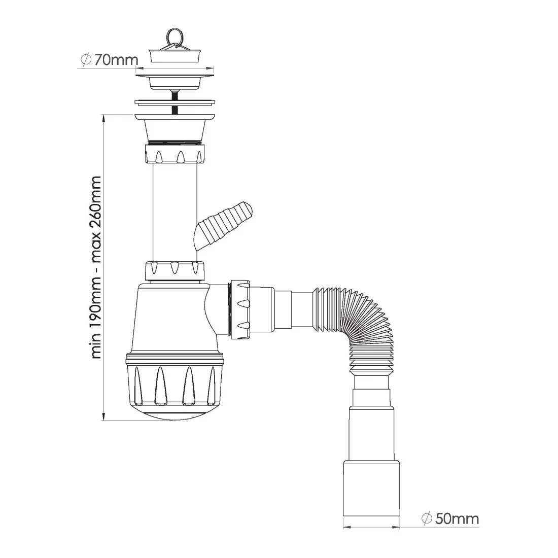 Сифон для умывальника Nova NV1061