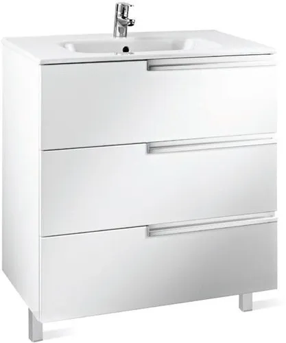 Тумба для ванной Roca Victoria Nord Ice Edition (ZRU9302835) (80 см) белый глянец