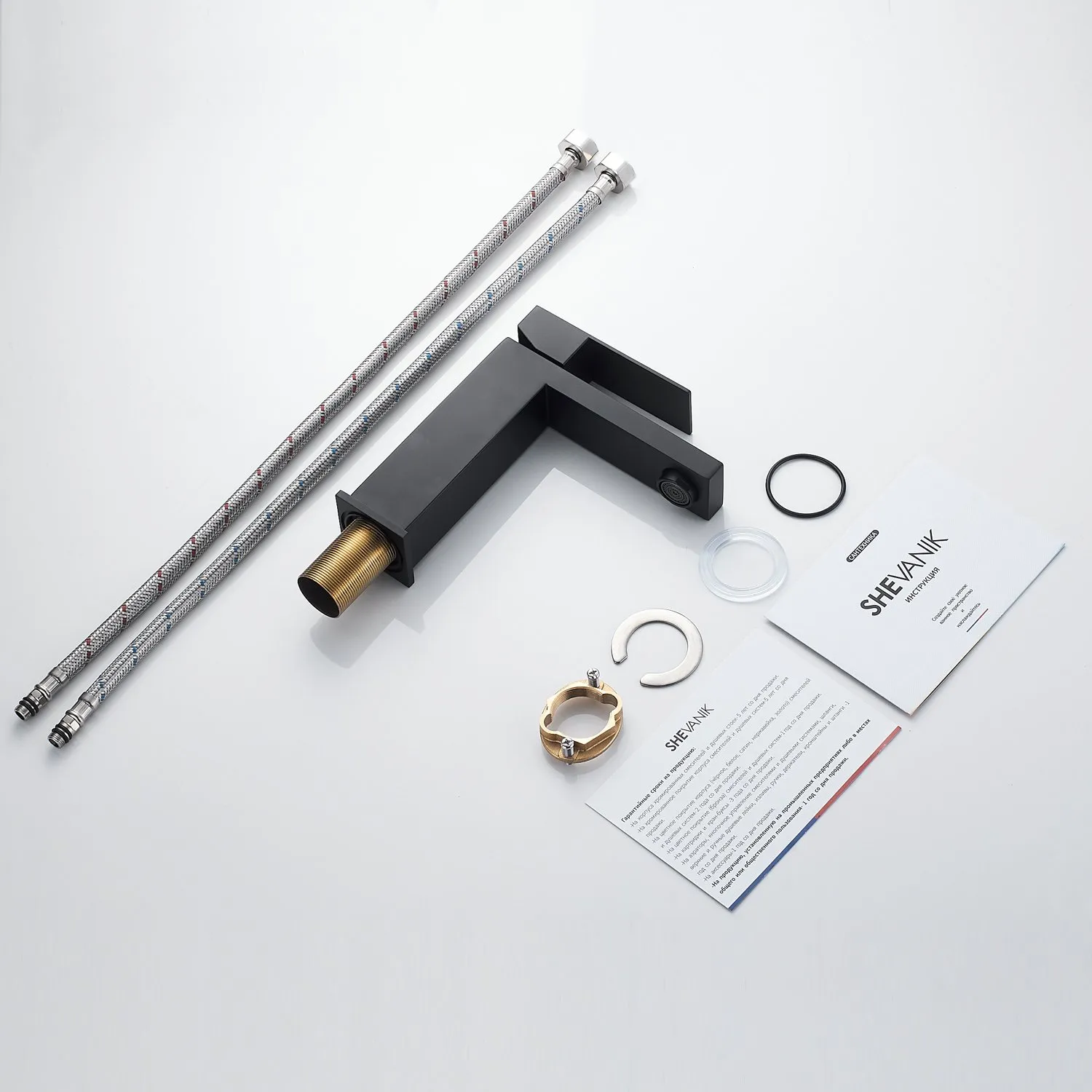 Смеситель для раковины Shevanik S7001H, черный